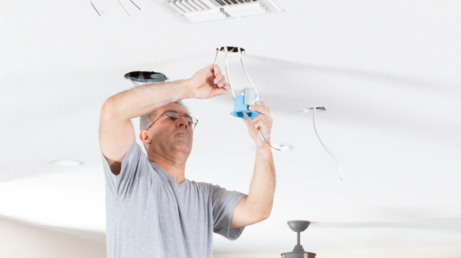 electrician doing rewiring